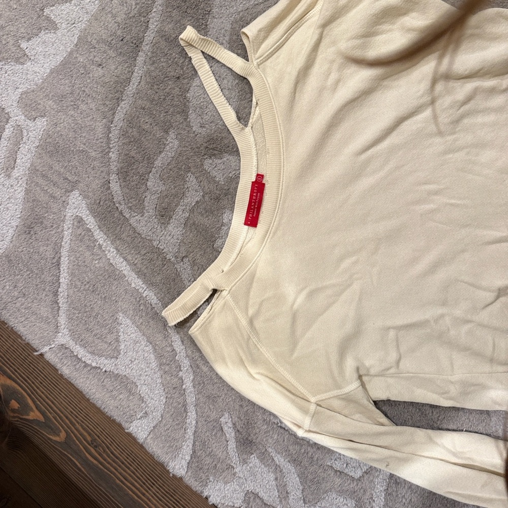 Cream Long Sleeve Top